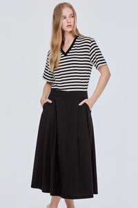 Pleated Midi Skirt
