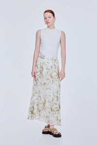 Pleated Foliage Skirt
