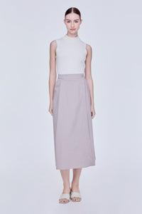 Front Slit Flare A-Line Skirt