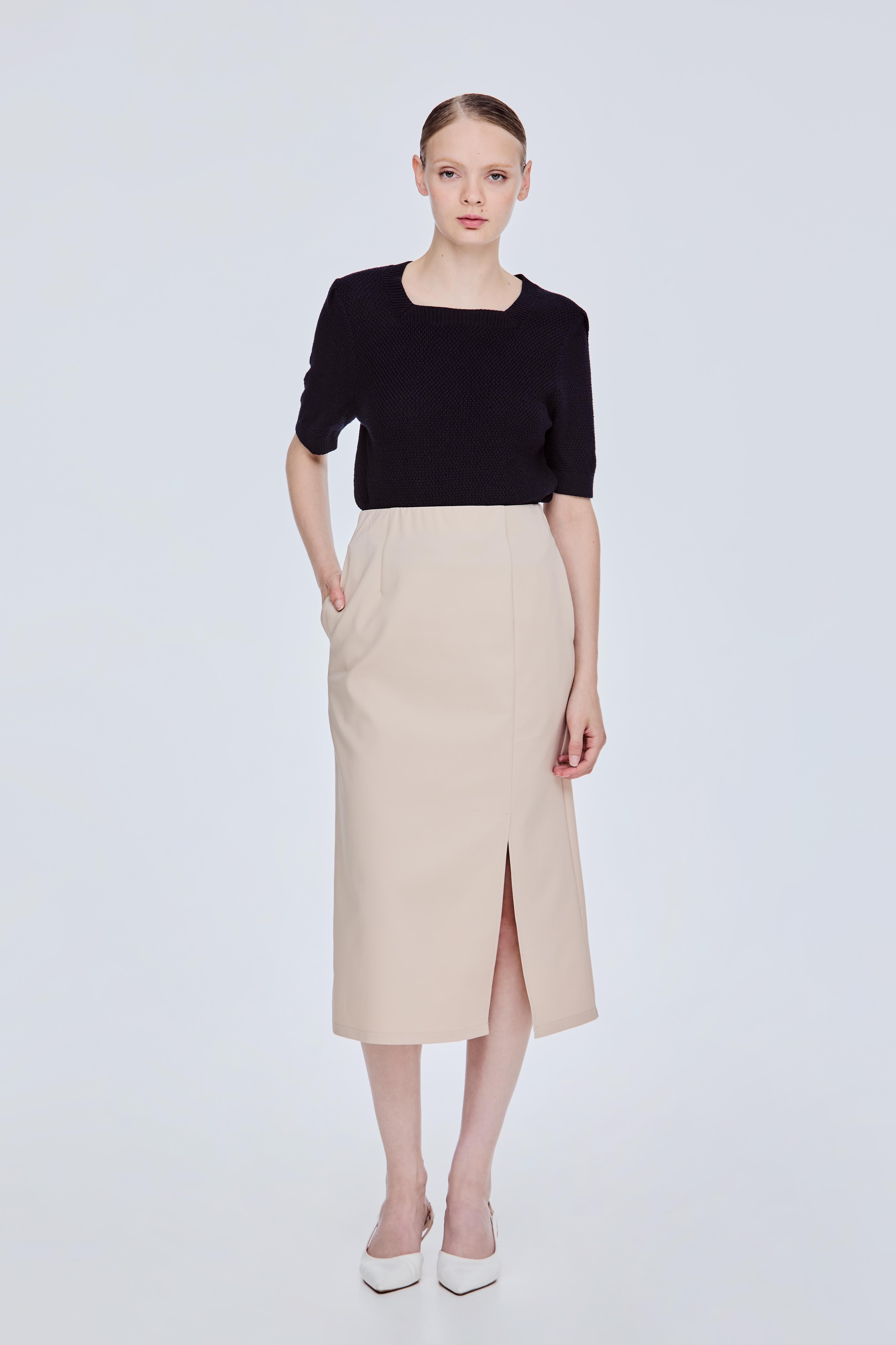 Side Slit A Line Skirt