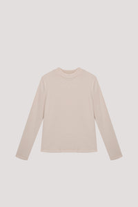 Ribbed Knit Mock Neck Top
