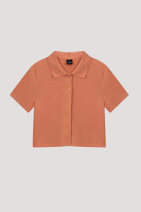 Button Down Waffle Top