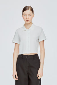 Button Down Waffle Top
