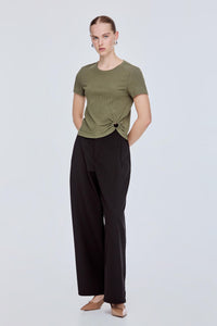 Ribbed Cinched Tee