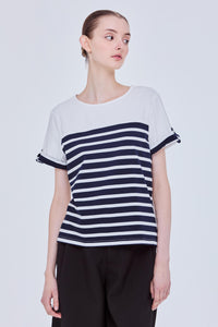 Contrast Pattern Blouse