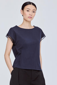 Contrast Trim Magyar Top