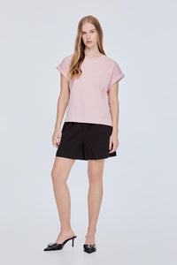 Basic Folded Cuff Tee