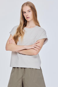 Basic Folded Cuff Tee