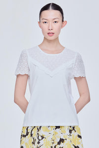 Scalloped Eyelet Top