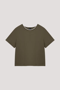 Colour Block Collar Top
