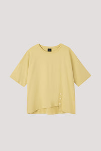 Contrast Fabric Buttoned Top