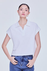 Collared Folded Cuffs Tee