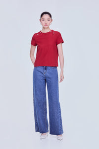 Basic Front Button Tee