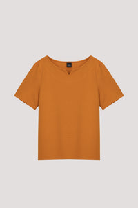 Slashed Necklined Tee