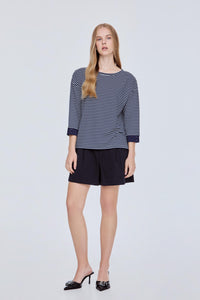 Basic Drop Sleeve Striped Top