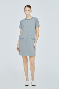 Houndstooth A-Line Dress