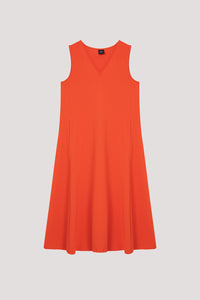 Sleeveless V-Neck Midi Dress
