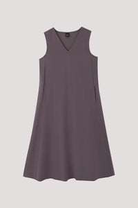 Sleeveless V-Neck Midi Dress