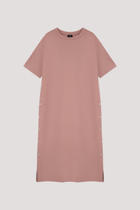 Buttoned Shift Midi Dress