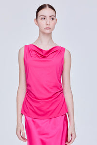 Sleeveless Cowl Neck Tee