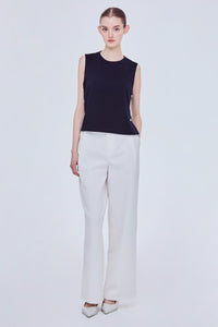 Cropped Side Button Tee