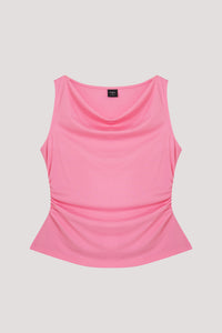 Sleeveless Cowl Neck Tee
