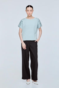 Embroidered Sleeve Blouse
