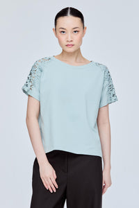 Embroidered Sleeve Blouse