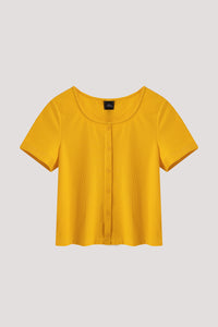 Button Down Ribbed Blouse
