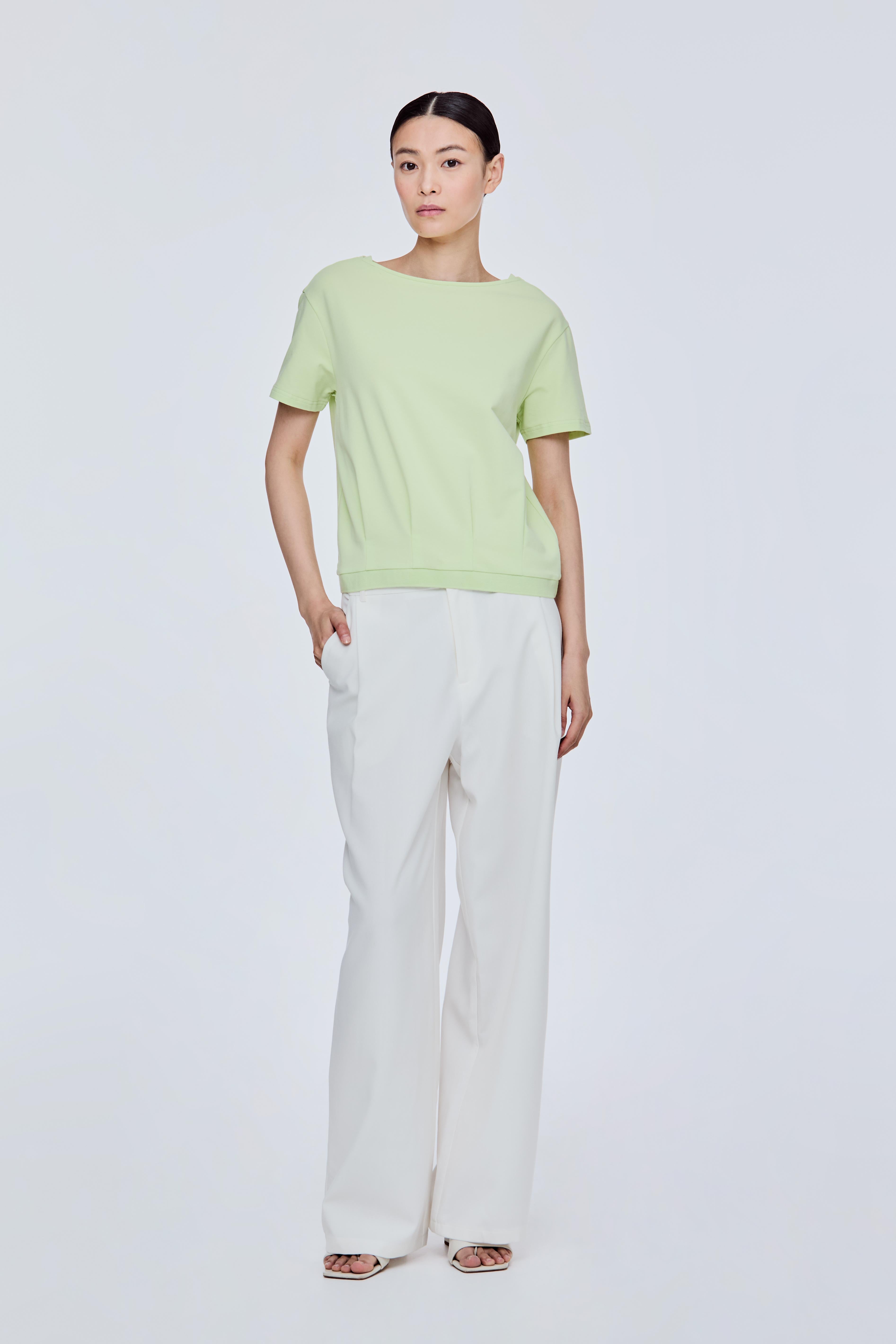 Dropped Shoulder Pleat Top
