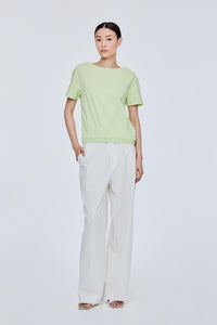 Dropped Shoulder Pleat Top