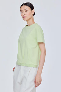 Dropped Shoulder Pleat Top