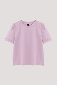 Contrast Puffy Sleeves Top