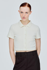 Button Down Waffle Top