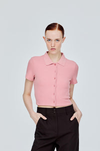 Button Down Waffle Top