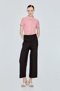 Button Down Waffle Top