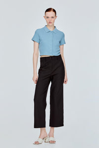 Button Down Waffle Top