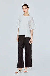 Front Slit Buttoned Tee