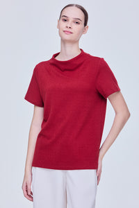 Wide Mock Neck Tee
