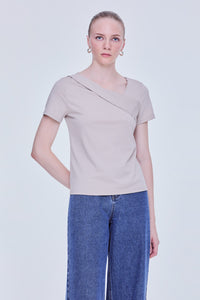 Asymmetrical Neck Blouse