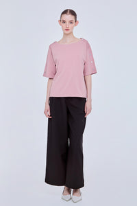 Top With Buttons on Sleeves