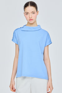 Buttoned Shoulder Tee