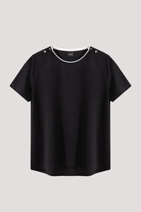 Button Shoulder Tee