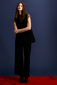 Notched Lapel Vest Blazer