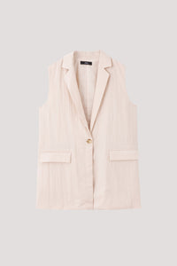 Notched Lapel Vest Blazer