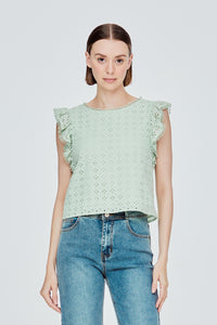 English Embroidered Ruffle Sleeve