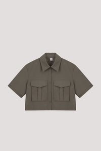 Cropped Double Pocket Top