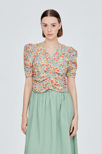 Floral Ruched Top