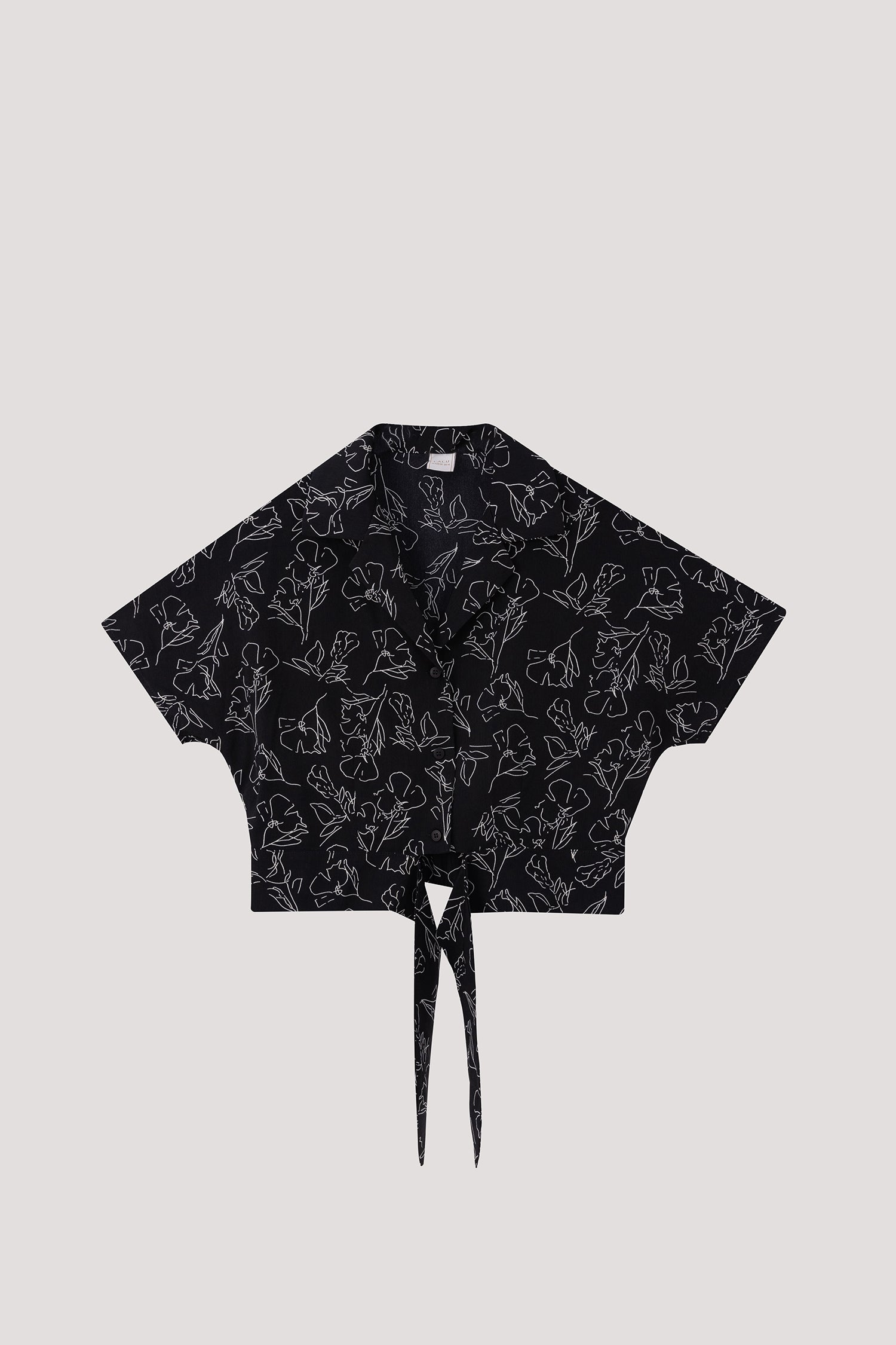 All Over Floral Printed Self Tie Blouse