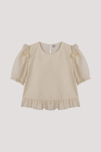 Puff Sleeved Peplum Blouse